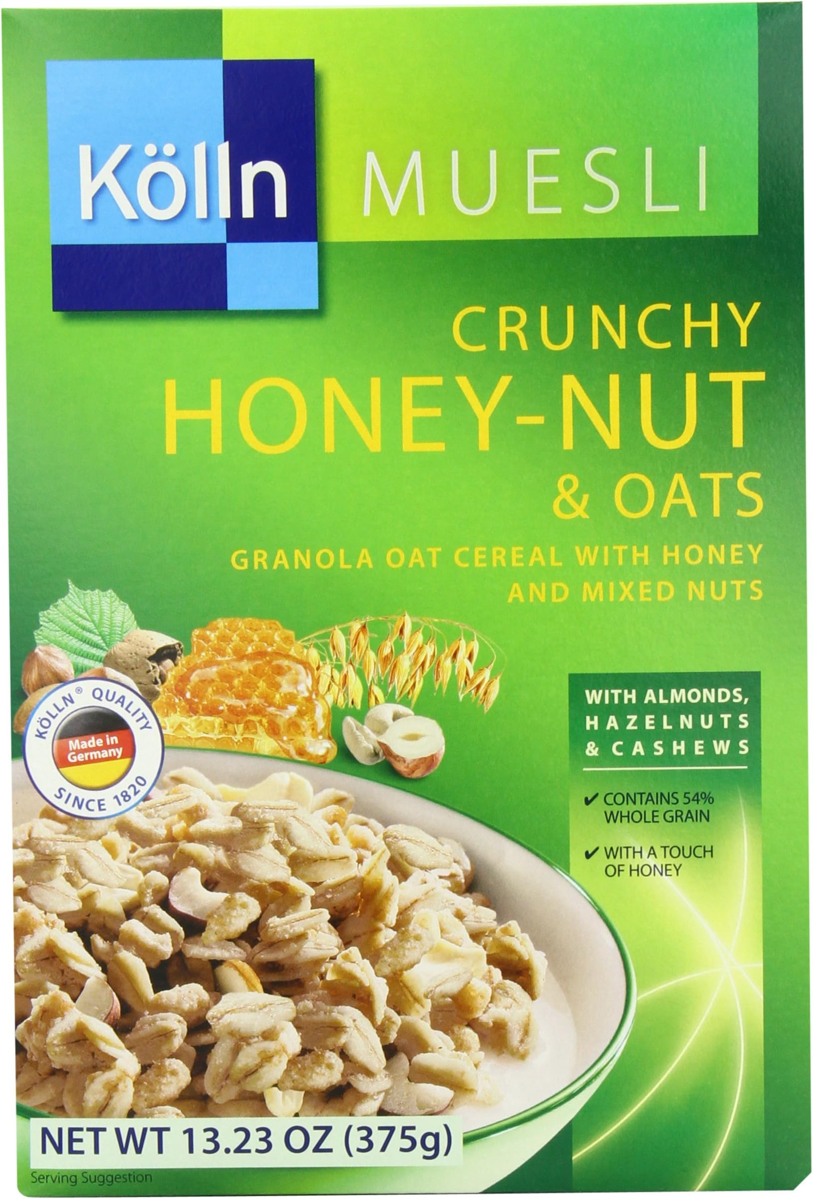 Kolln Cereals Muesli, Honey Nut and Oats, 13.23 Ounce (Pack of 7)