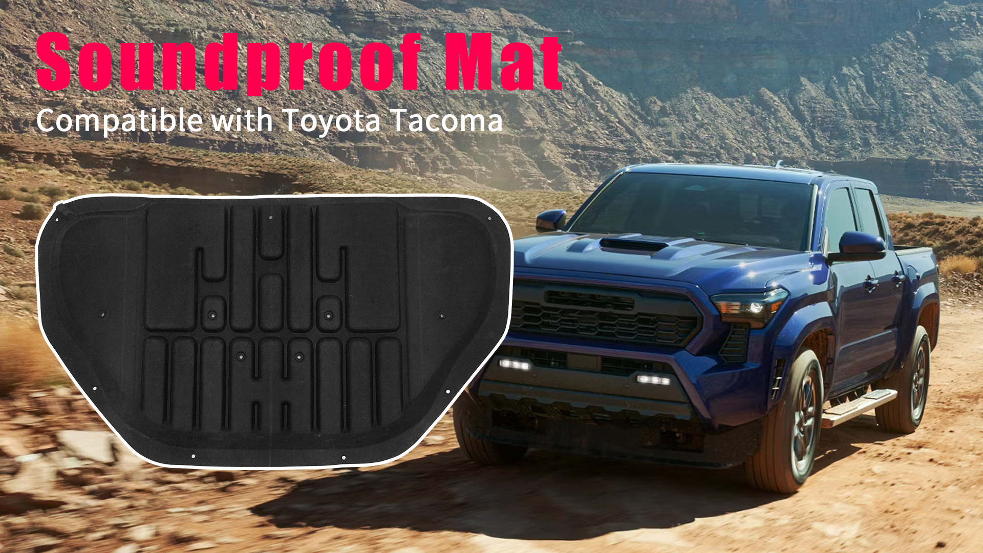 Soundproof Mat For 2022-2025 Ford Maverick Engine Hood Heat Insulation PET Felt - View #10