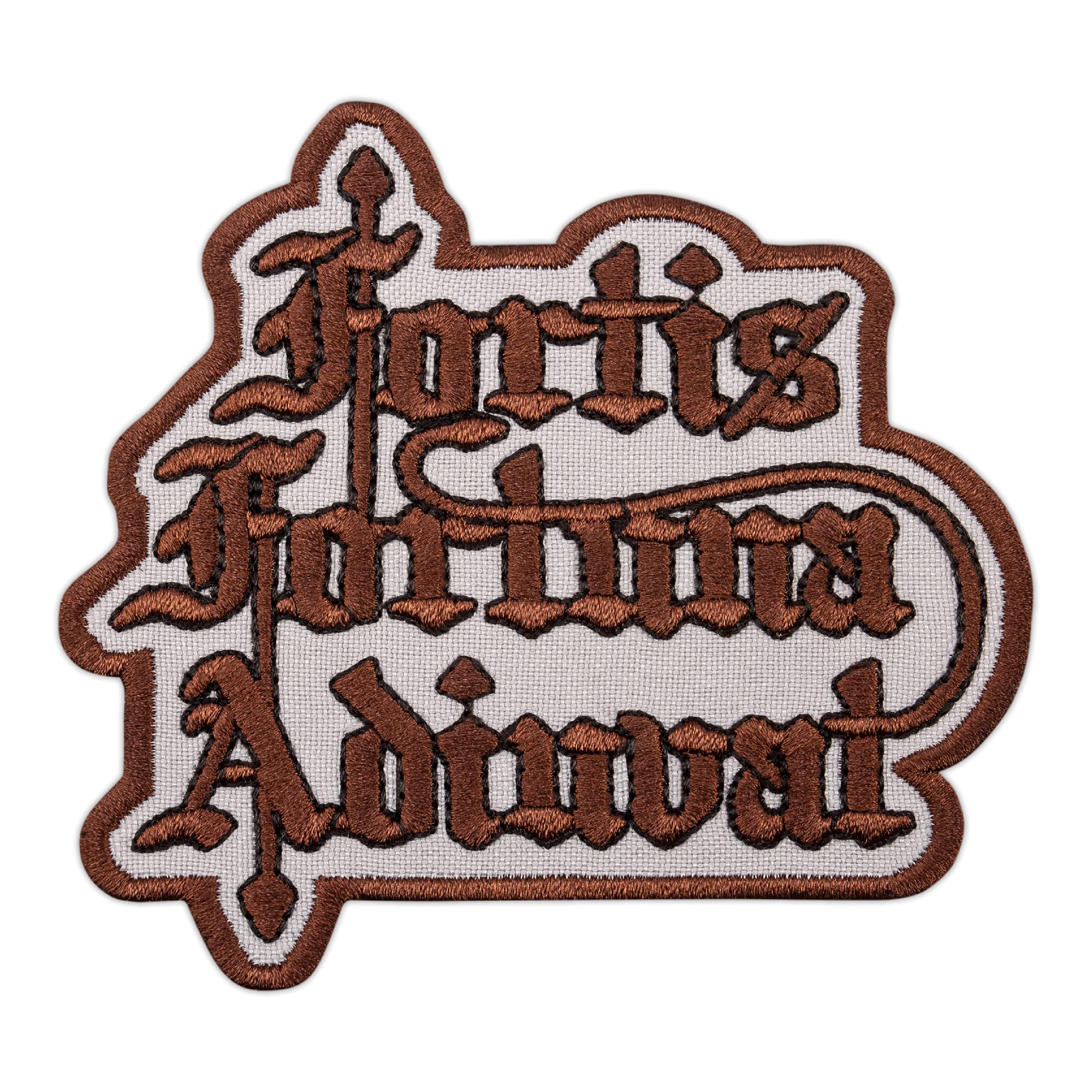 embroverseEMBROVERSE Fortis Fortuna Adiuvat Patch - Fortune Favors The Brave Embroidered Patch - Iron On - 4.1 x 3.8 inches