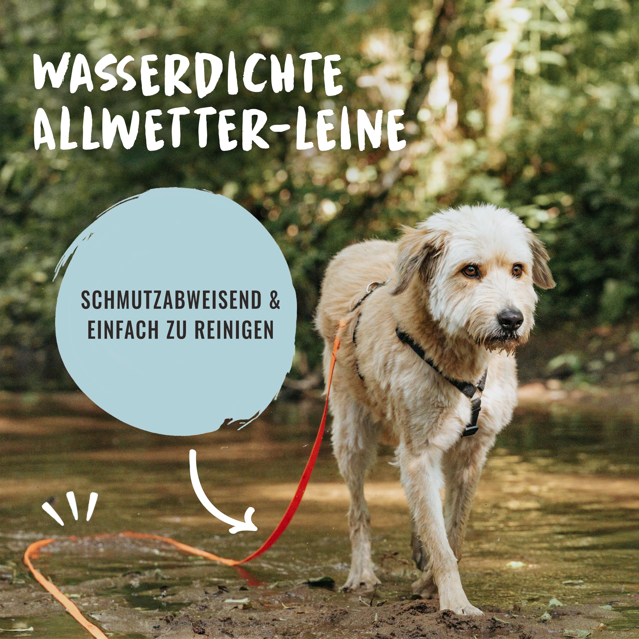 Rudelkönig Schleppleine 10m für Hunde - Robuste & wetterfeste Hundeleine für eine erfolgreiche Hundeerziehung - Mit Griffpolsterung