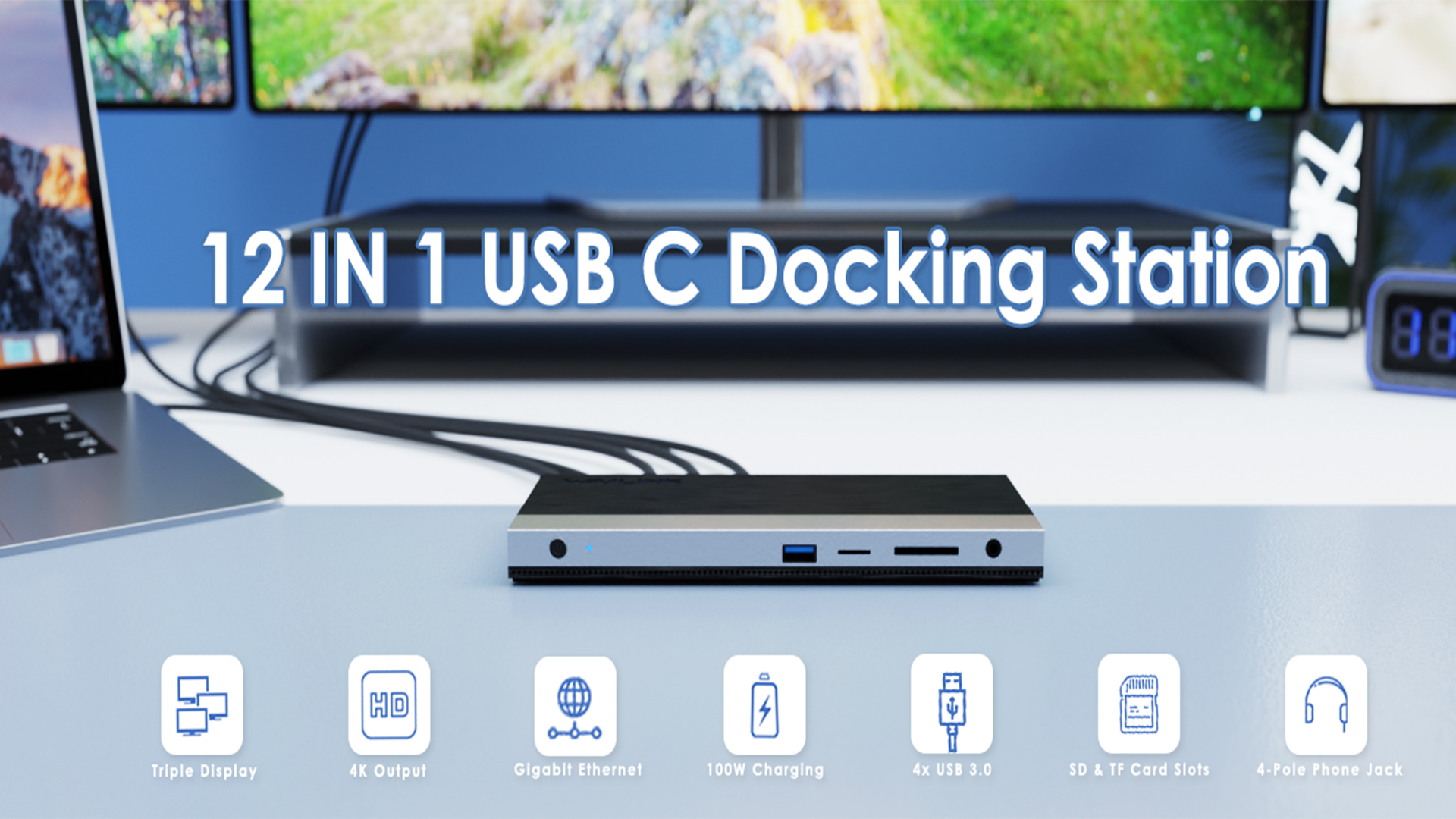 Amazon.com: WAVLINK 4K USB-C Docking Station with 100W Power