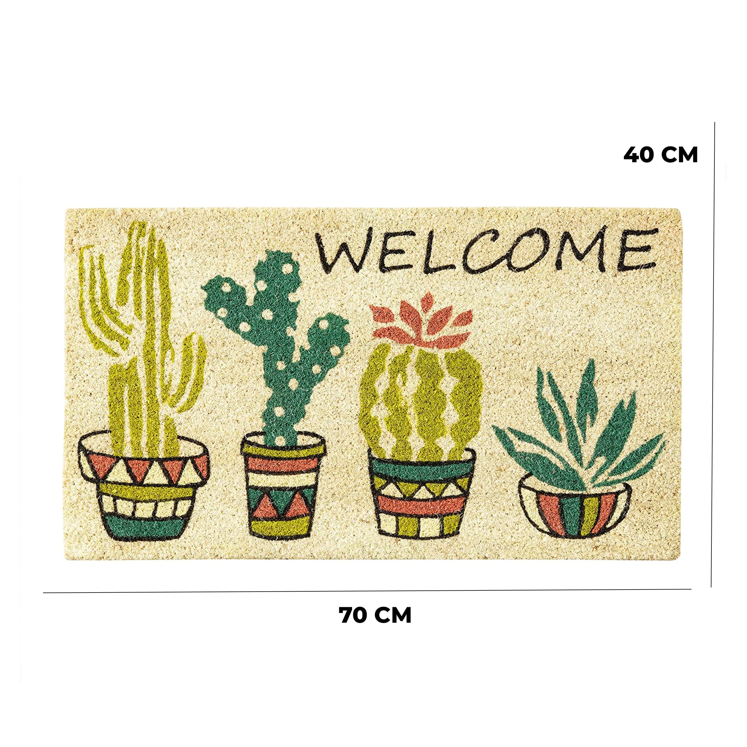 Zerbino In Cocco Baroni Home - Base PVC Antiscivolo, Dipinto A Mano, 70x40x2 Cm, Per Esterno E Interno - Foto 12