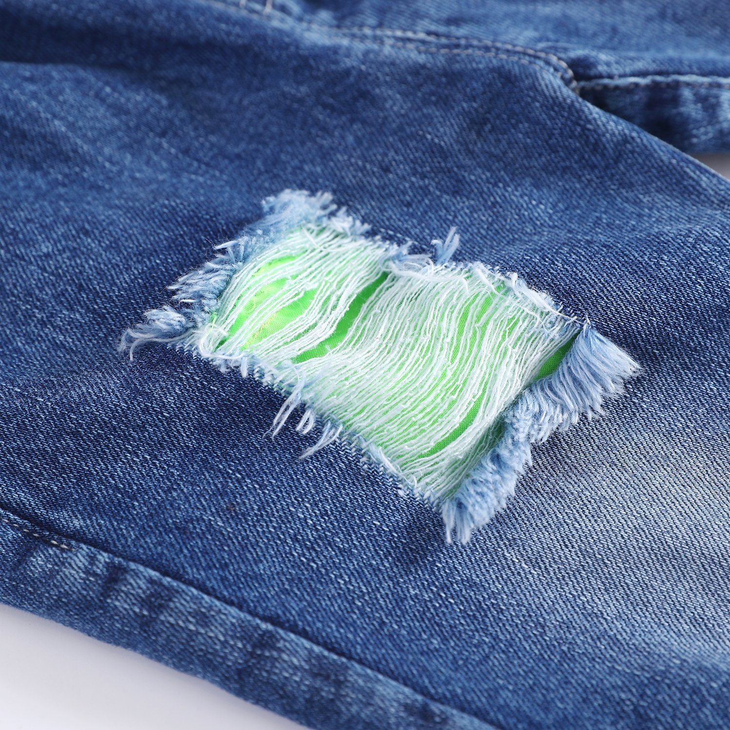 KIDSCOOL SPACE Vaquero rasgado Para bebé, Pantalones de mezclilla desgastados Con Cintura elástica Para niños pequeños