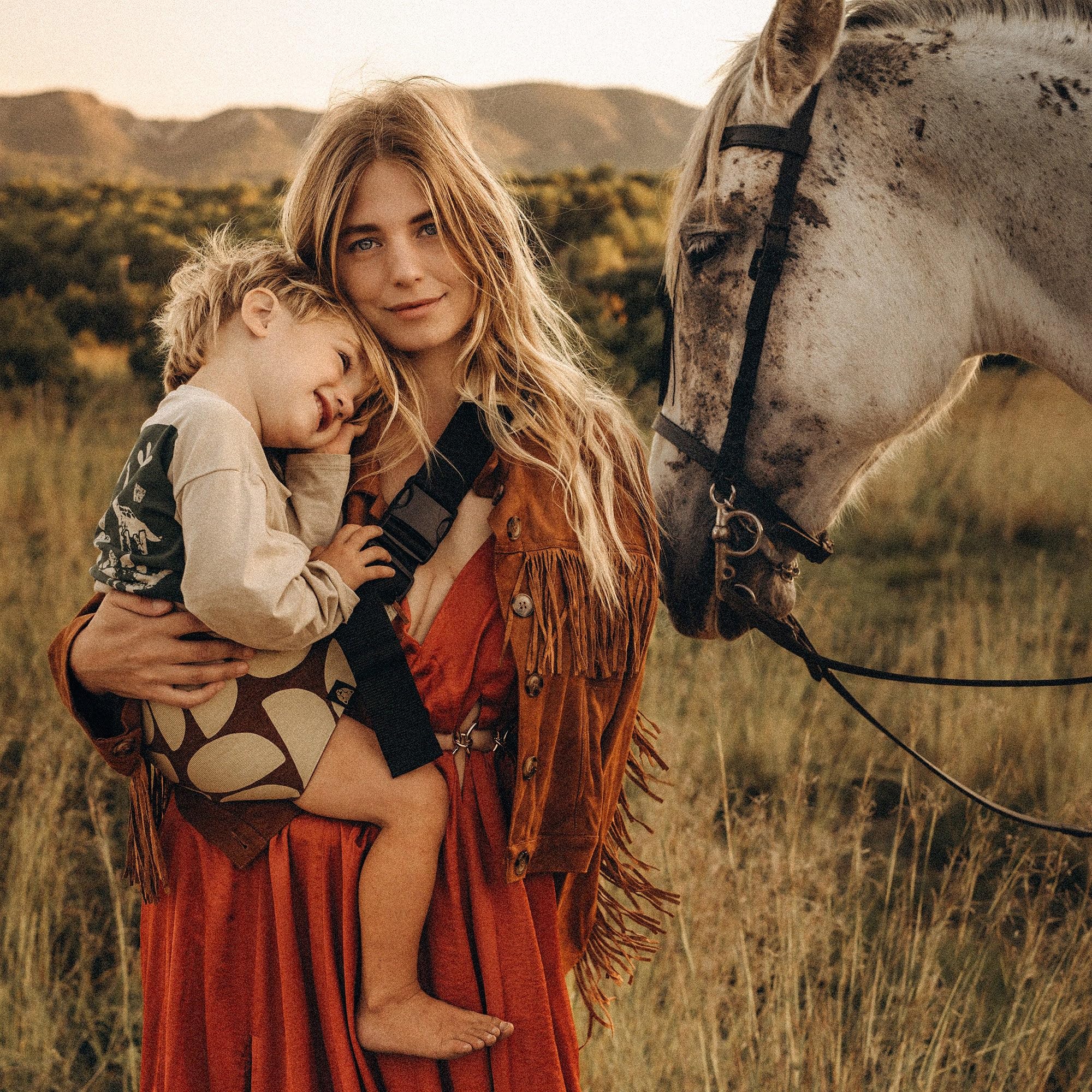 Wildride Portabebé Bandolera Boho, Portabebe Lateral para Niños de 9 Meses a 4 Años, hasta 20 kg, Algodón 100%, Plegable y Compacto, Certificado SGS