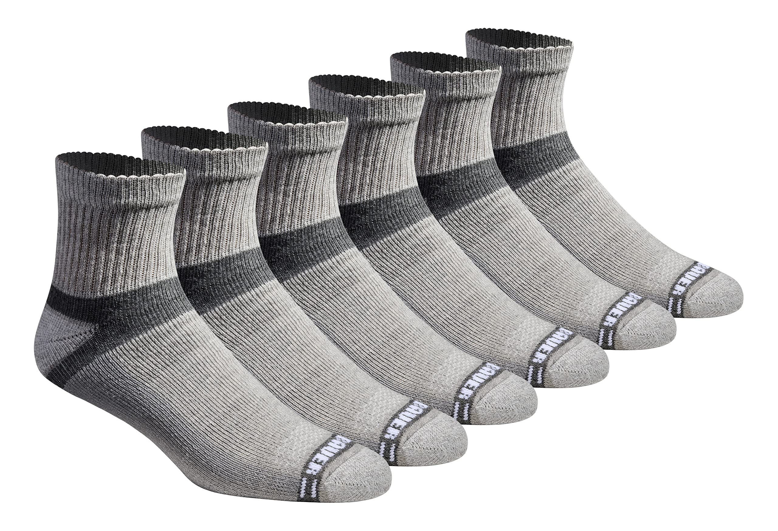 Eddie Bauer Men's Dura Dri Moisture Control 6-Pair Quarter Socks
