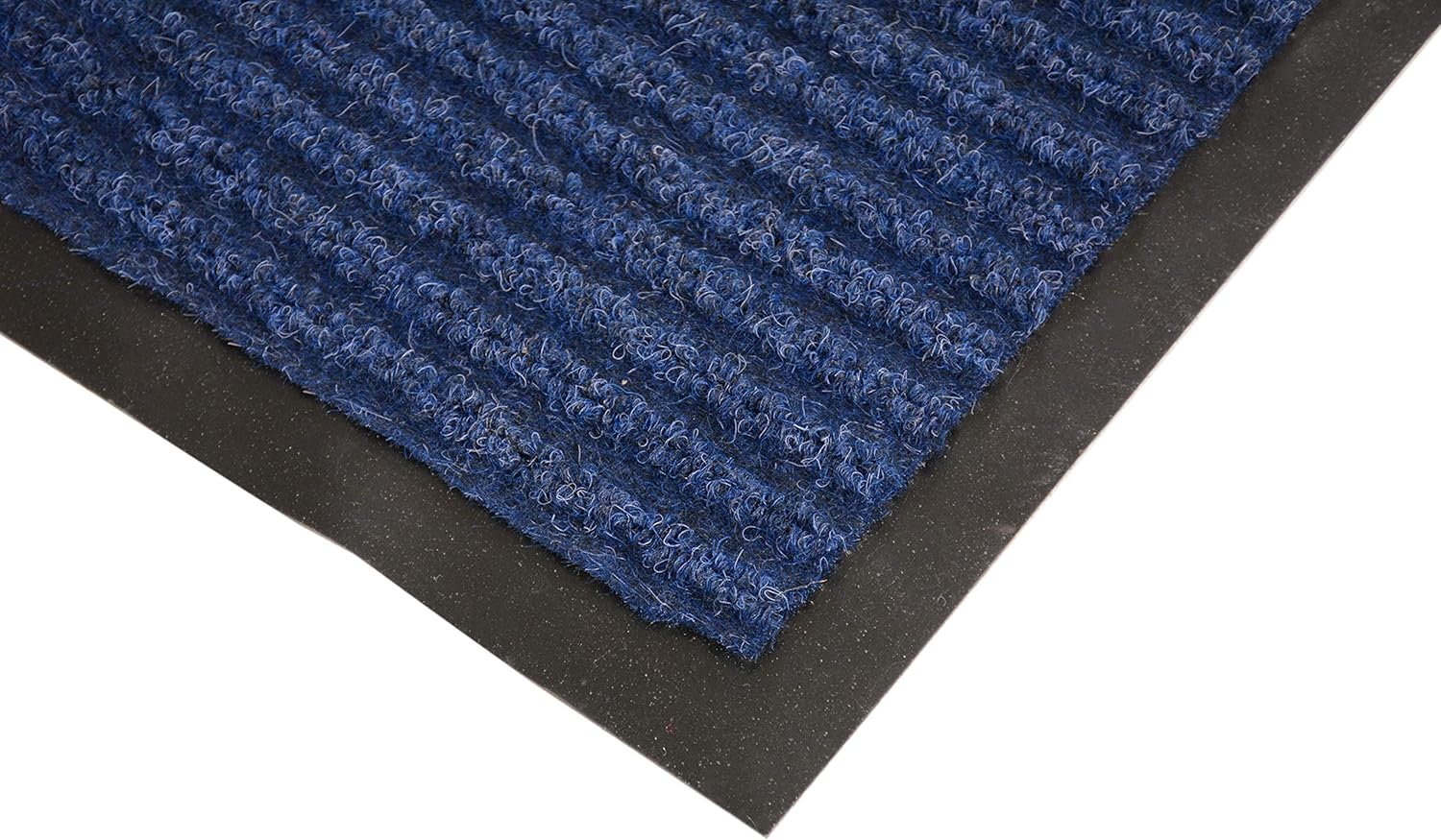 RugStylesOnline Tough Entry Mat Indoor Outdoor Entrance Mat and Hallway Runner Tough Entry Collection Slip Skid Resistant PVC Backing Commercial Grade (Blue, 3' x 8')