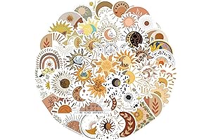 100Pcs Sun Exposure Stickers: Brighten Your Belongings with Blossoming Sunshine