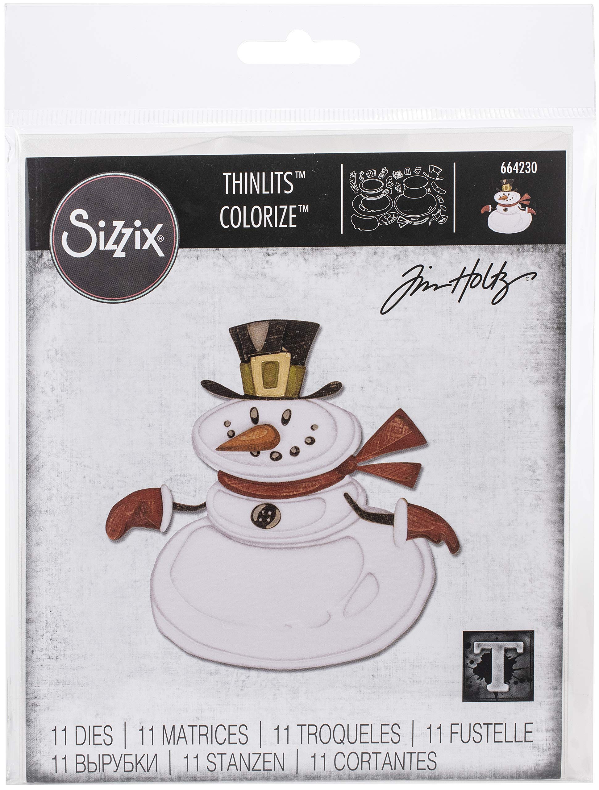 SizzixMr. Snowman Colorize Thinlits Die Set by Tim Holtz 11-Pieces