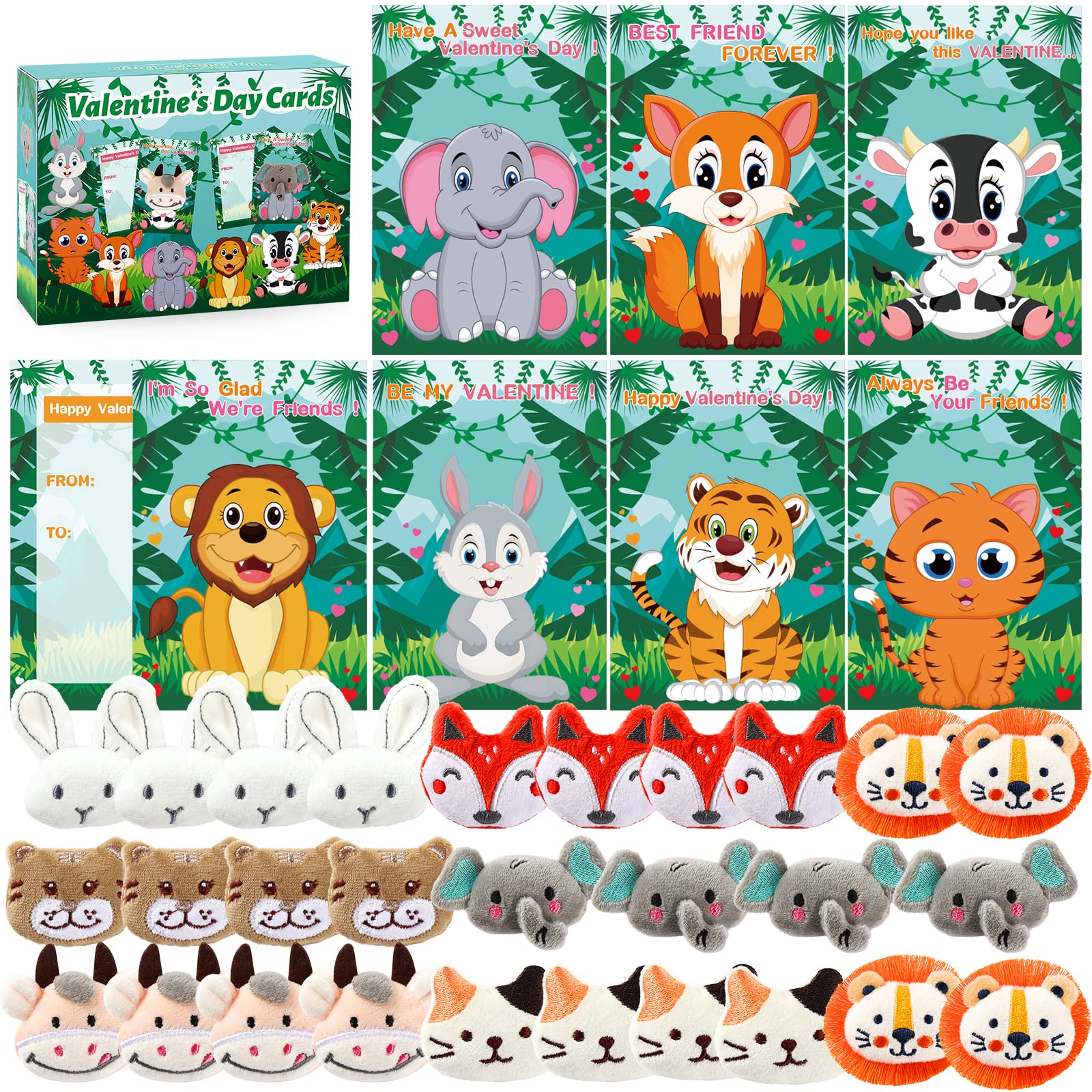 Amazon.com: Valentines Day Cards for Kids 28 Pack with Plush Animal  Brooches, Lovely Animal Valentines Cards for Classroom School Exchange  Valentines Gifts for Kids, Perfect Valentine Party Favors for Kids : Toys