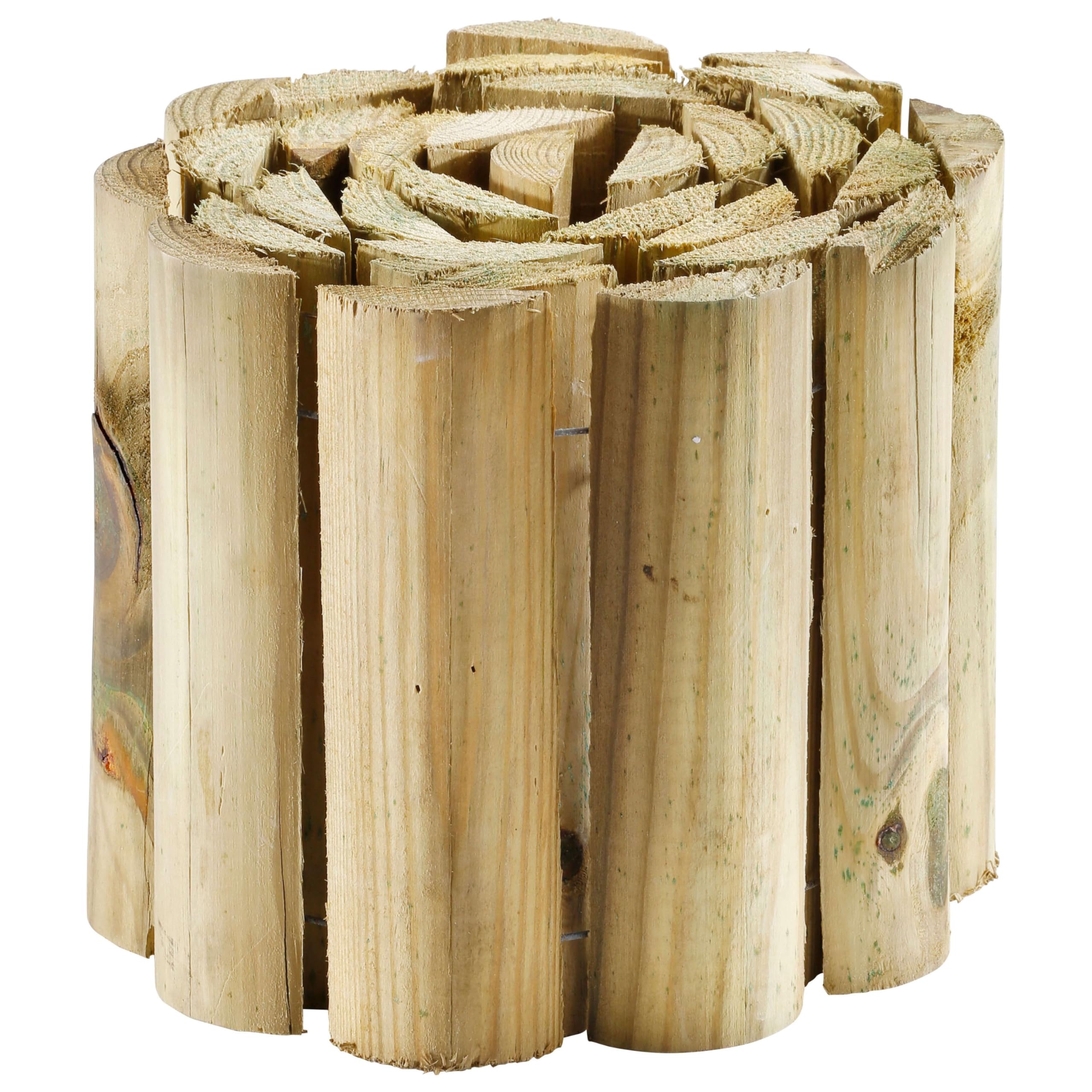 Log Roll Edging Garden Border Edging Wooden Lawn Edging Flexible Timber