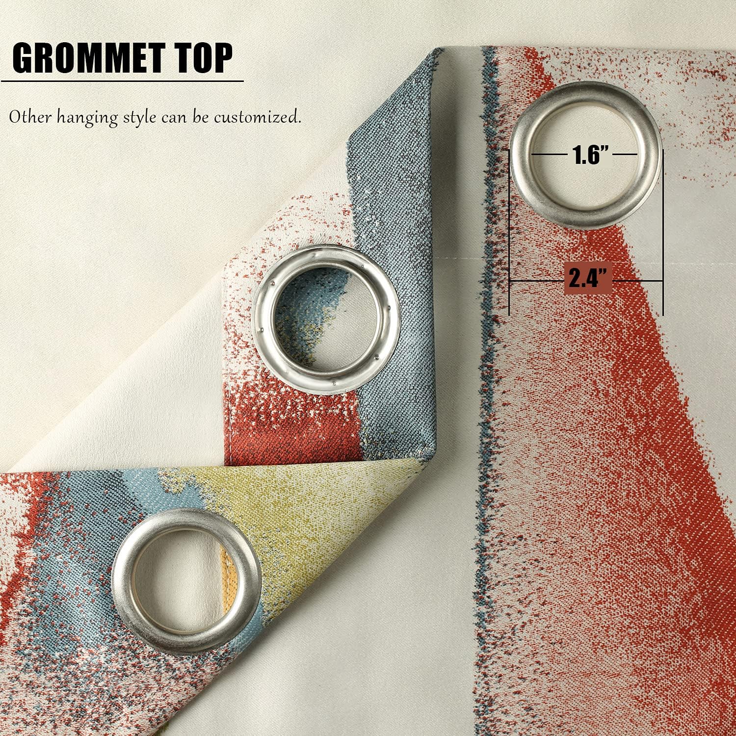 Flаѕh Dеаlѕ - 80% оƒƒ Leeva Blackout Red Window Curtains for Dining Room, Geometric Modern Room Darkening 96 Inch Long Heavy Curtain and Drapes for Nursery, Set of 2 Panels