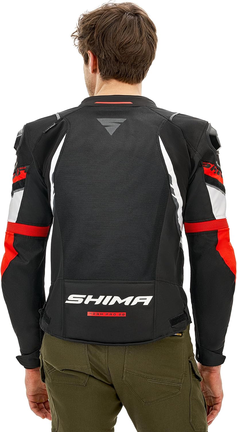 SHIMA MeshPro 2.0 Motorcycle Jacket Men AirForce Back Protector Armour Riding Summer Mesh Bikers Ventilated Lightweight - Image 6
