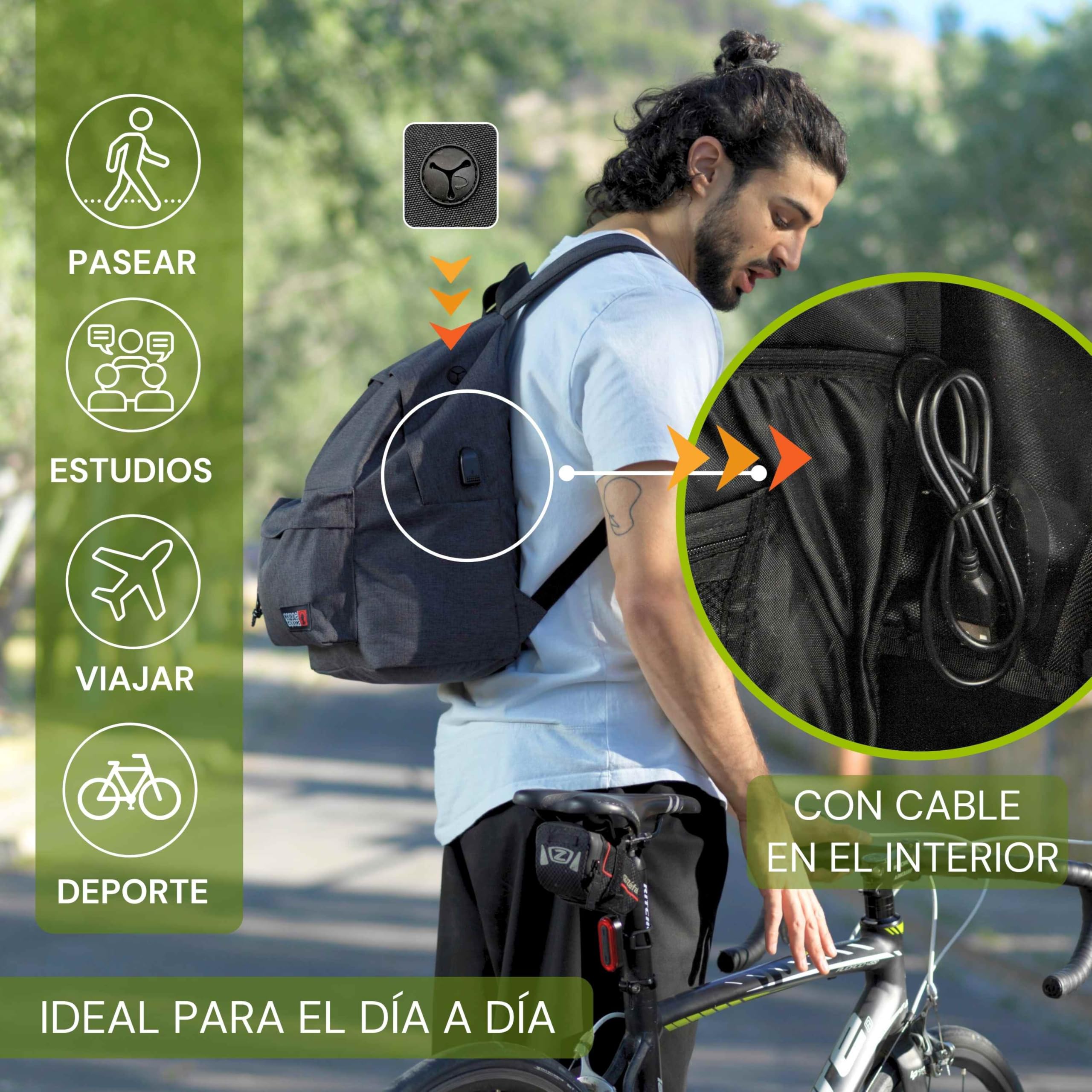 Coronel Tapioca Mochilas Hombre Mochila Hombre para trabajo, viaje, diario, escolar y escolares - 20L de Capacidad