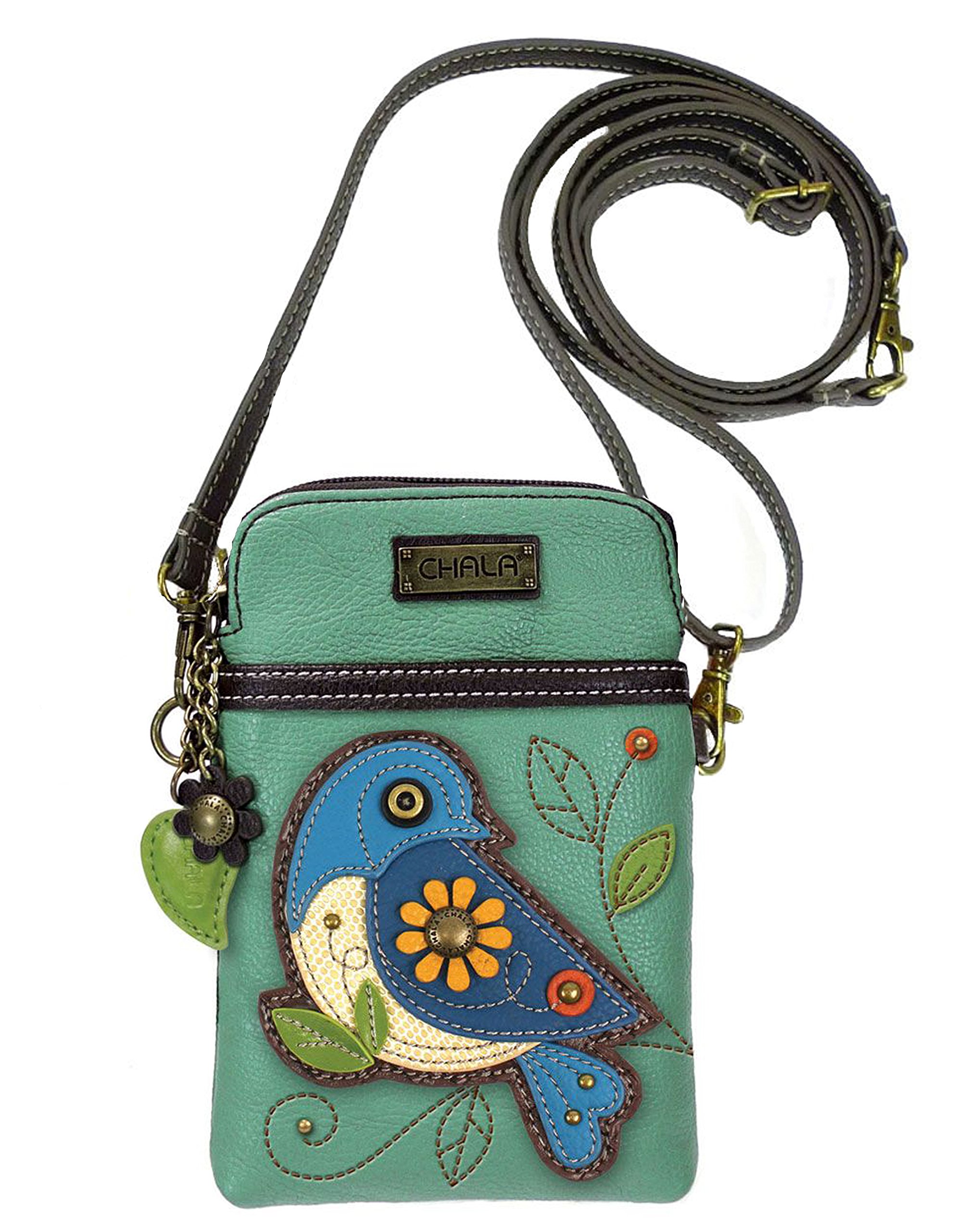 Chala Group Chala Blue Bird Cellphone Crossbody Handbag - Convertible Strap