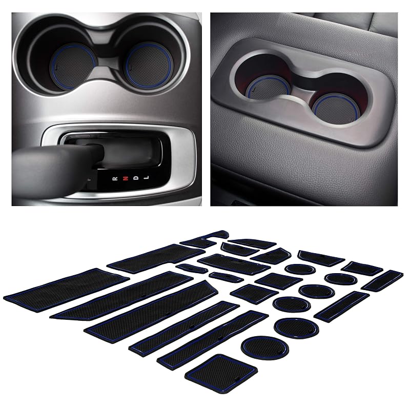 Inserto para porta-copos Honda Ridgeline 2017–2023 CupHolderHero com acabamento azul-escuro, 1 peça