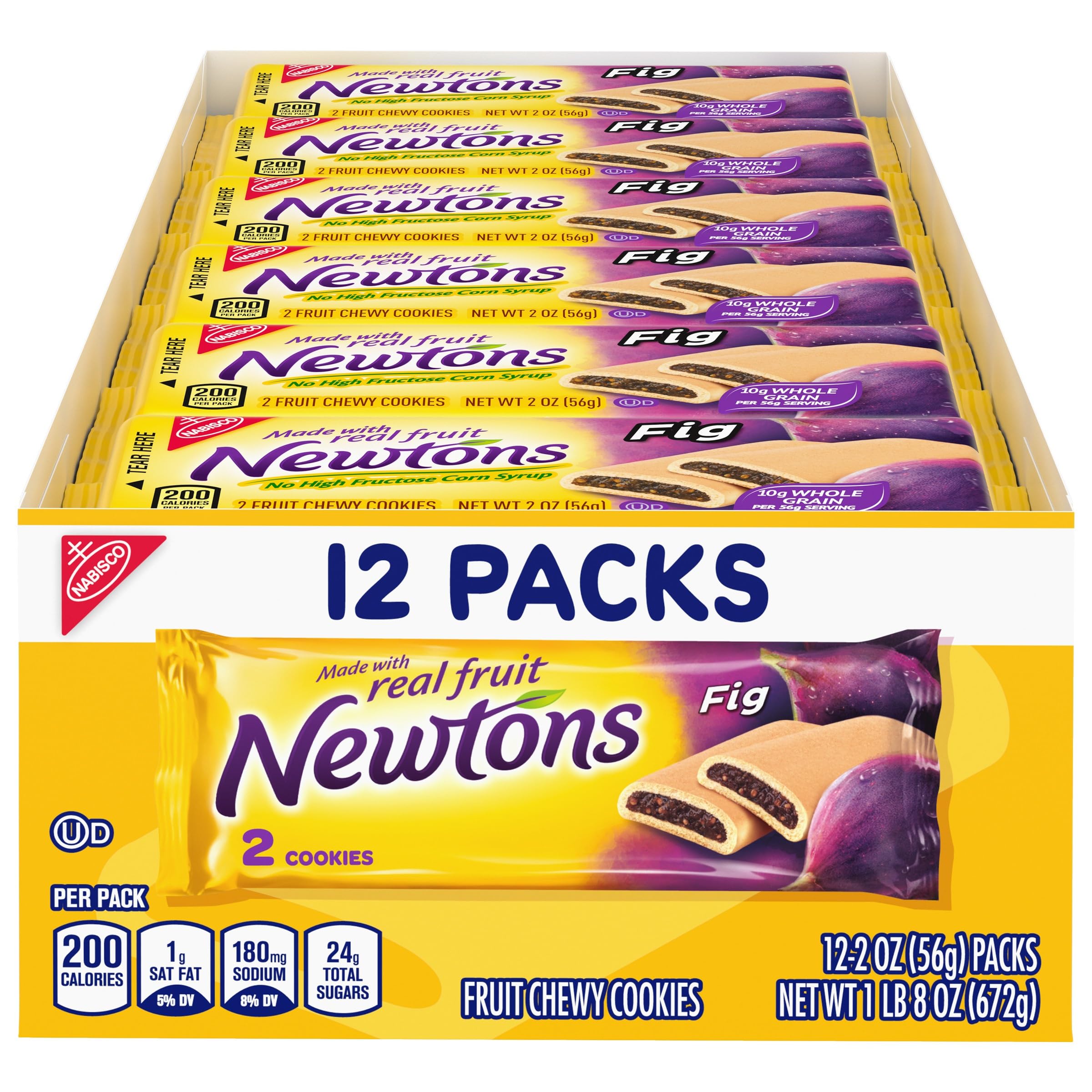 Nabisco 03744 Original Fig Newtons, 2 oz Pack, 12/Box