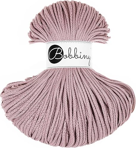 Miniatura 10 de Bobbiny Cordón de macramé trenzado junior de 0.118 in (negro) 108 yardas330 pies