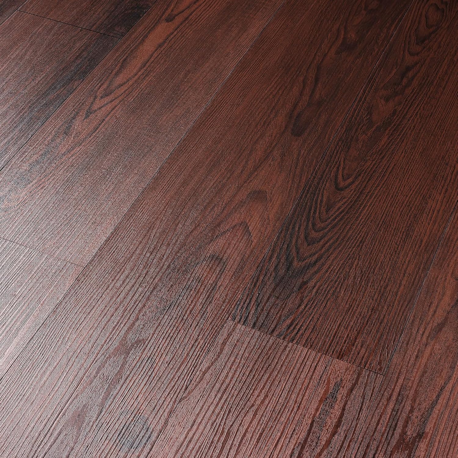 Livelynine 18-Planks 6x36 Mahogany Wood Flooring Planks Peel and Stick Floor Tile Wood Look Luxury Vinyl Plank Flooring Self Adhesive Tiles Waterproof Laminate Flooring for Stairs Kitchen RV Cover