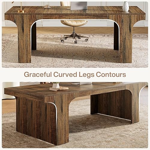 Miniatura 6 de Tribesigns Escritorio de oficina ejecutivo de 70.87 pulgadas, escritorio grande para computadora de espacio de trabajo, mesa de escritura de madera