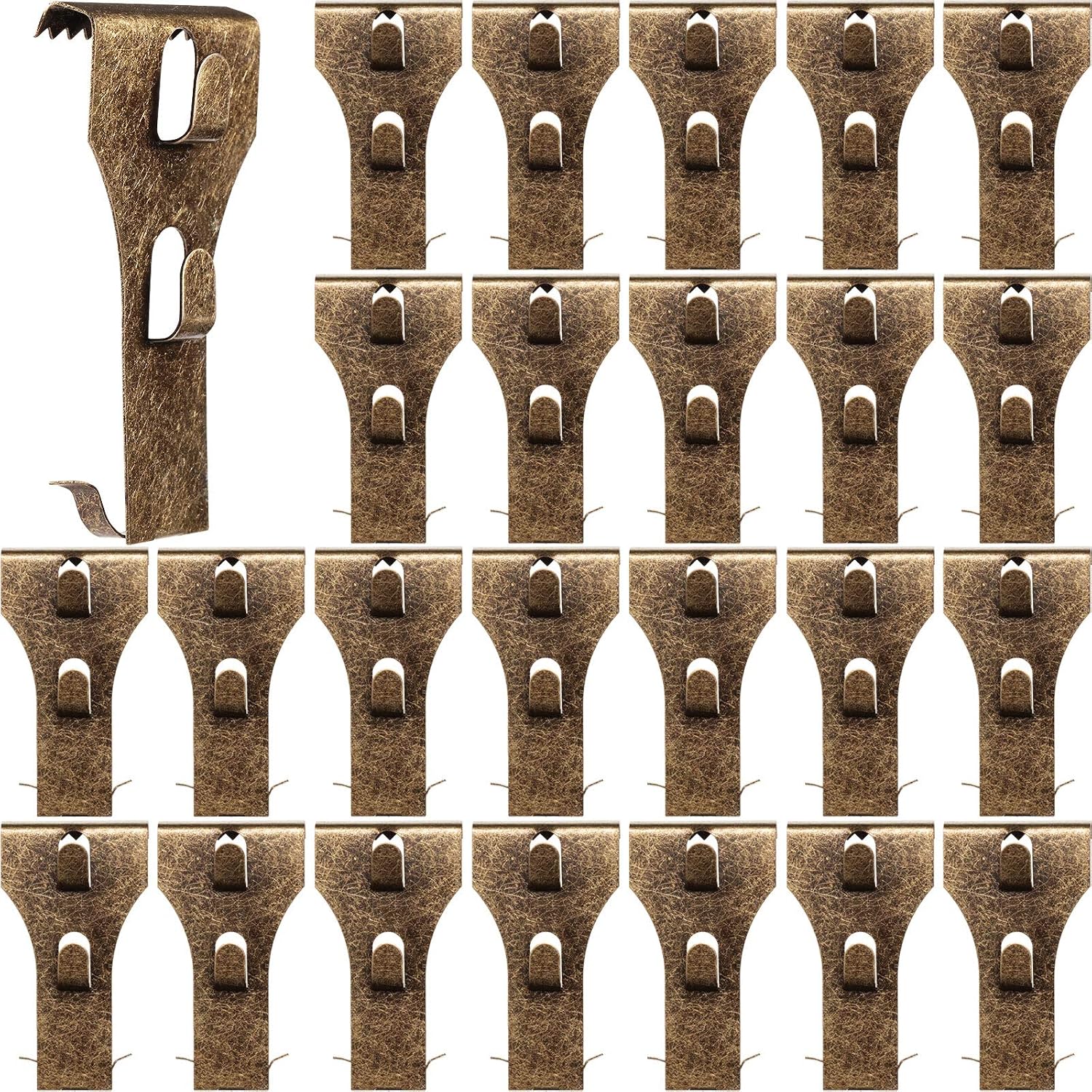 Brick Wall Clips for Hanging Brick Lights Wreaths Pictures Hanger Steel Brick Clamp Hooks Brick Wall Hook Fastener Fits Brick 2-1/4 inch to 2-3/8 inch in Height (24 Pieces)