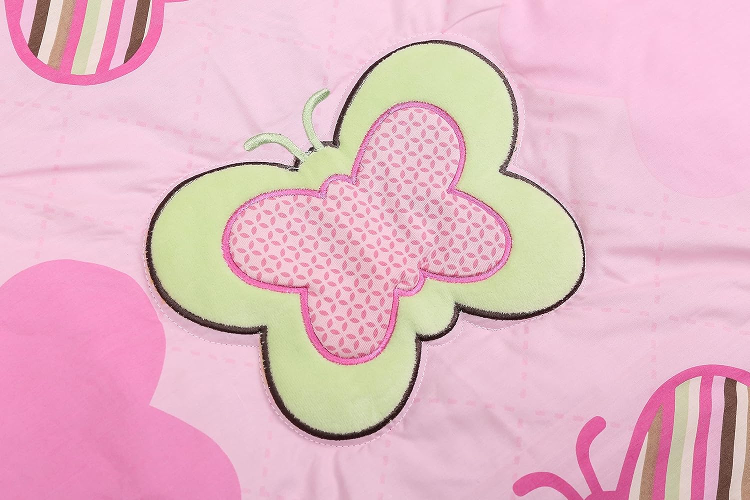 Nursery Crib Quilted Comforter 1 PC Baby Girl/Baby Boy Crib Quilt Baby Gift Idea (Pink Butterfly)