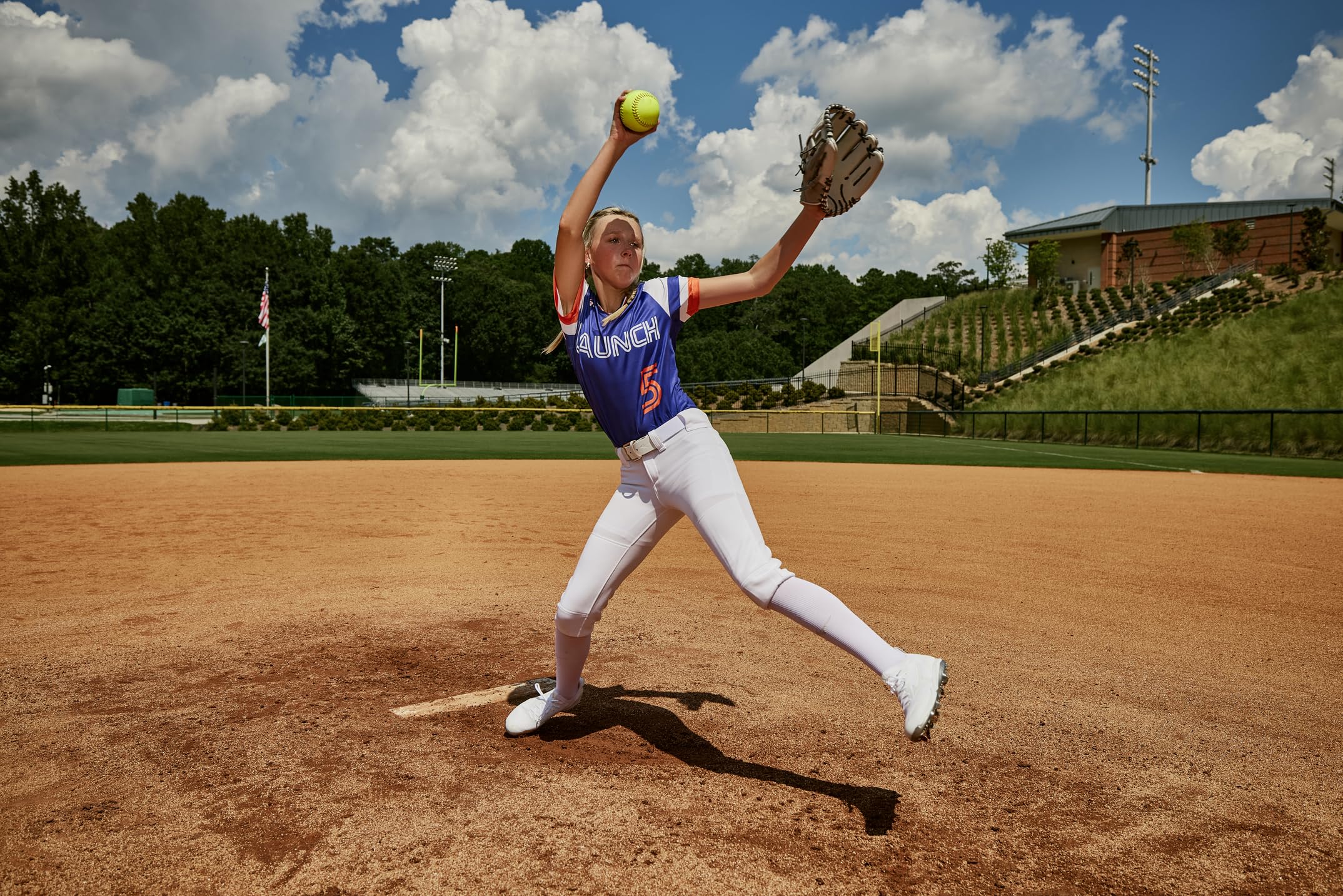 Mizuno Fastpitch Damskie spodnie softball dla dorosłych, z niskim stanem