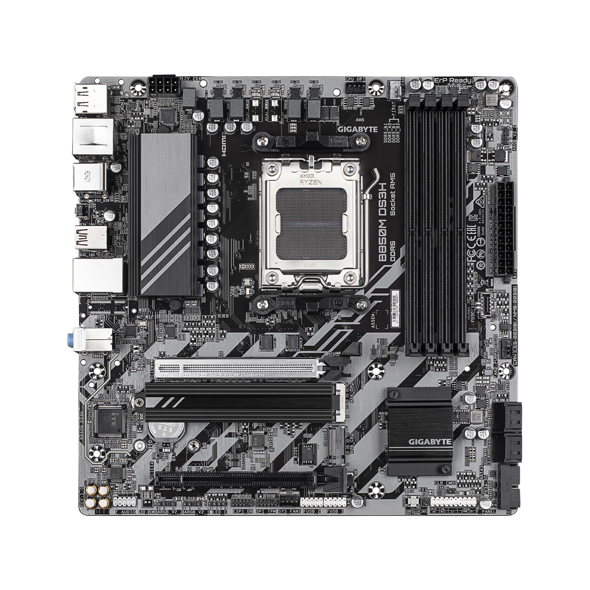 新品未使用 GIGABYTE B850M DS3H ICE DDR5 AM5 GIGABYTE B850M DS3H AMD AM5 LGA 1718 Motherboard, mATX, DDR5