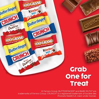 FMC + KINDER Assorted Mini 100 Count Bag, Halloween 32.2oz