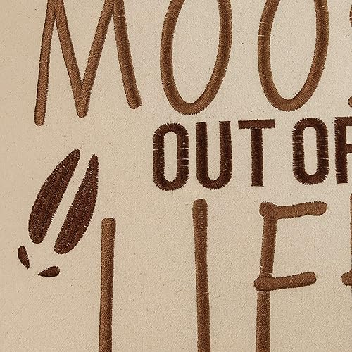 Miniatura 2 de C&F Home Almohada de alce fuera de la vida bordada beige de 18 x 18 pulgadas, almohada cuadrada tejida suave para sofá, cama, silla, algodón, 18 x