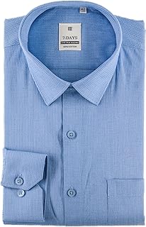 7-DAYS Men's Premium Formal Shirts – Regular Fit, Full Sleeve, 100% Pure Cotton, Self-Design, with Pocket - Stylish Office... Price In India