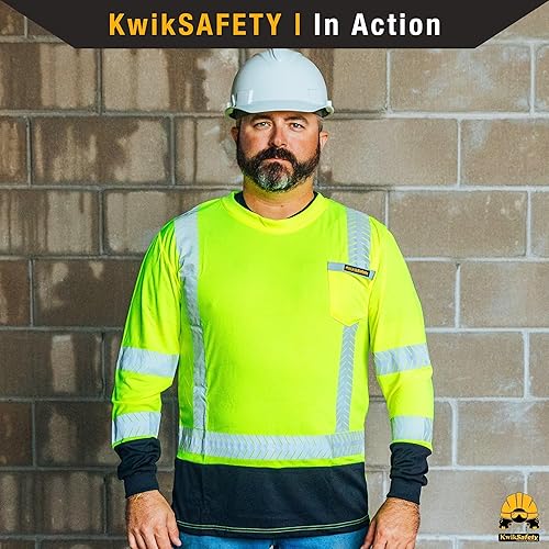 Miniatura 8 de KwikSafety - Charlotte, NC - Premium Long Sleeve Safety Shirts Crew Neck, Button & Zip Collar Class 3 ANSI Tested OSHA