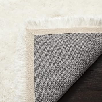 SAFAVIEH Area Rug 8x10 - Luxe Shag Collection - Large - Ivory, Handmade, Ultra Plush Thick Pile, Ideal for Living Room, Bedroom, Dining Space (SGX160A)