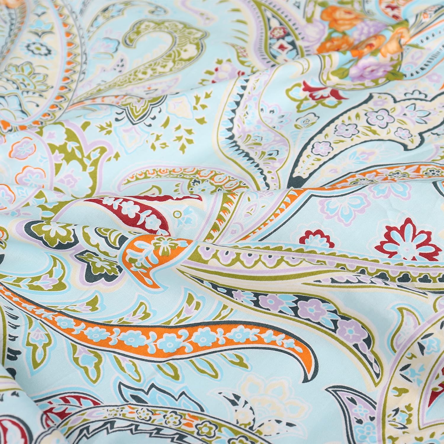 WBYCOTBED Twin Size Flat Bed Sheets Floral Printed, Breathable Cotton Flat Sheets, Easy to Wash : Home & Kitchen