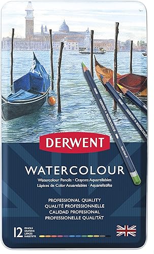 Vista 19 de Lápices de colores Derwent Inktense de acuarelables, dibujo, arte, set de regalo, envoltura de lápiz, 24 unidades, código 2302588