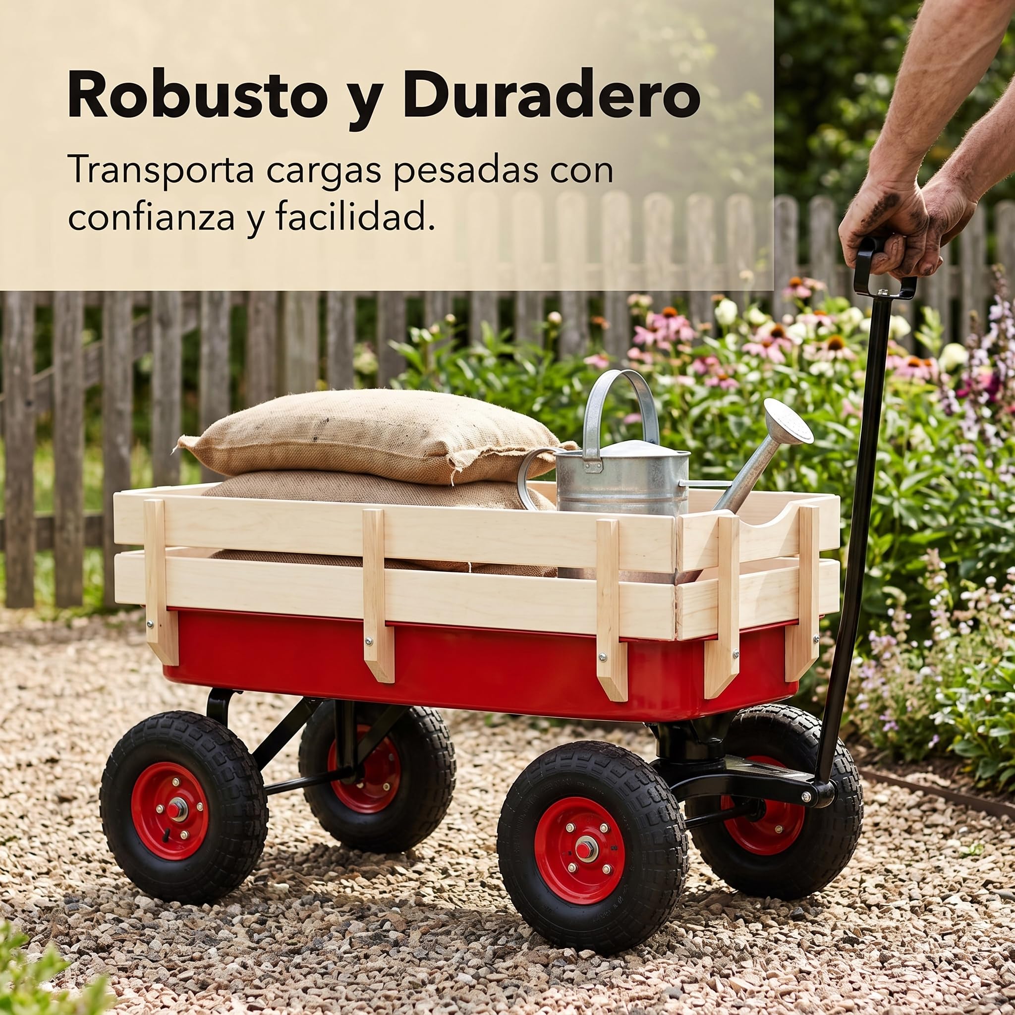 Gartenwagen Handwagen für den Außenbeich – Bollwagen Transportwagen