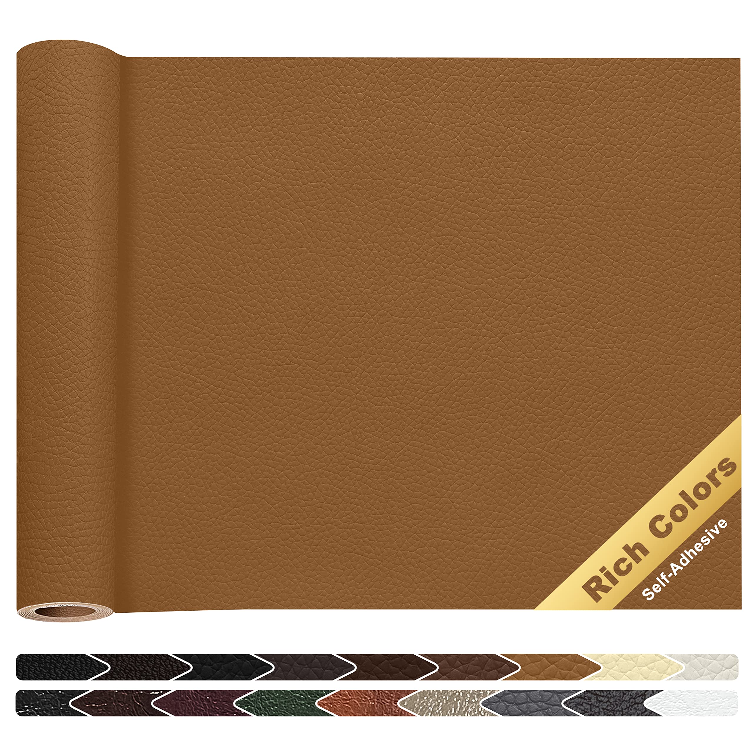 KING MOUNTAIN Leather Repair Patch,16 x 60 Inches self Adhesive Leather Repair Tape for Damaged Leather Furniture, Sofa Seating,Car Seats, Leather