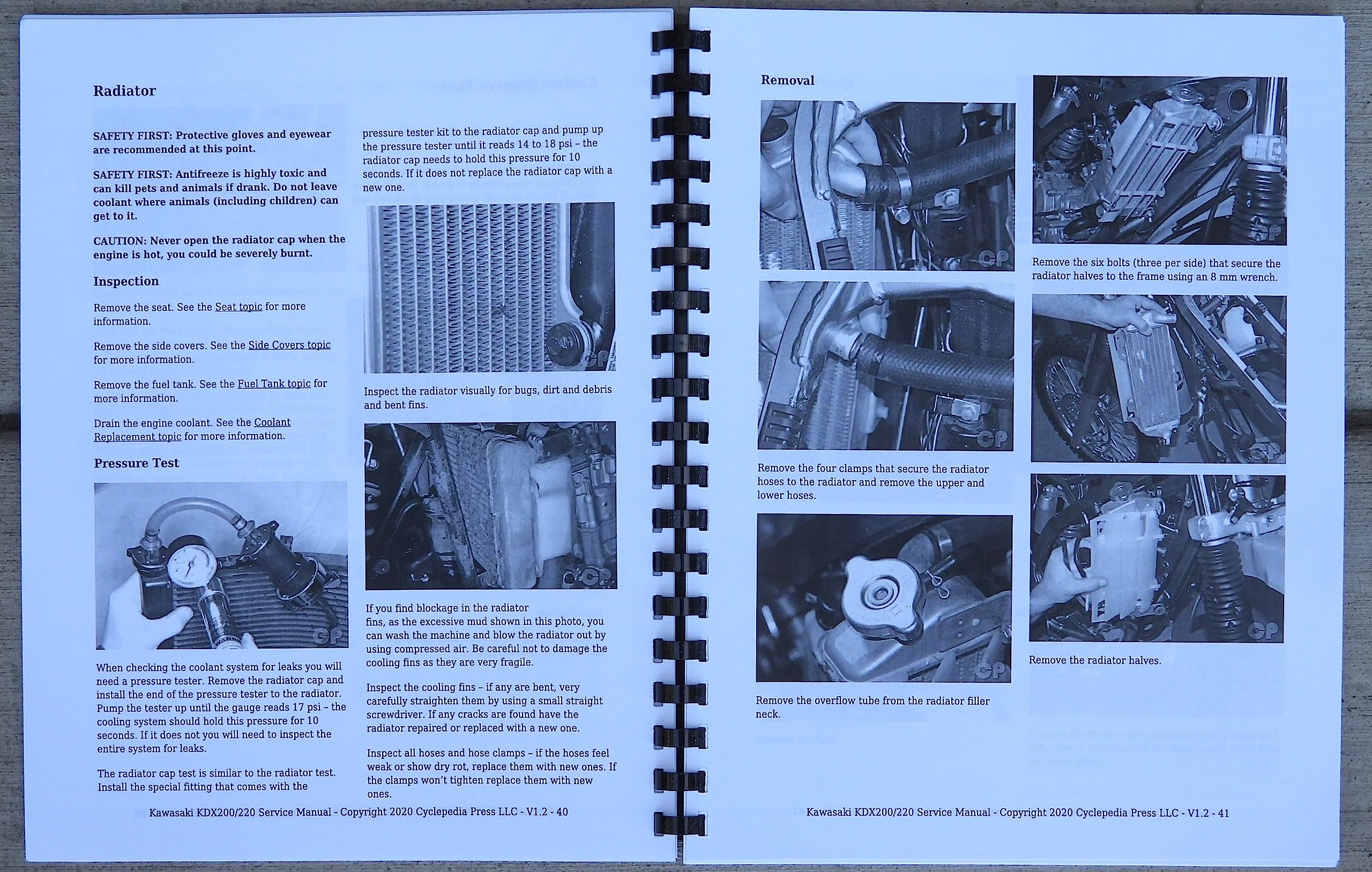 i5motorcycle Service & Repair Manual for Kawasaki KDX200 KDX220