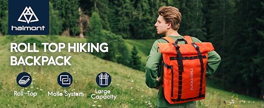 best hiking roll top backpack Haimont Rolltop Commuter Carry on Backpack for Women Men Water-Resistant Daypack with Multiple Pockets, 20L, Army Green The Roll Top from made in florida Nike Futura Mini Backpack 手柄颜色:Orange