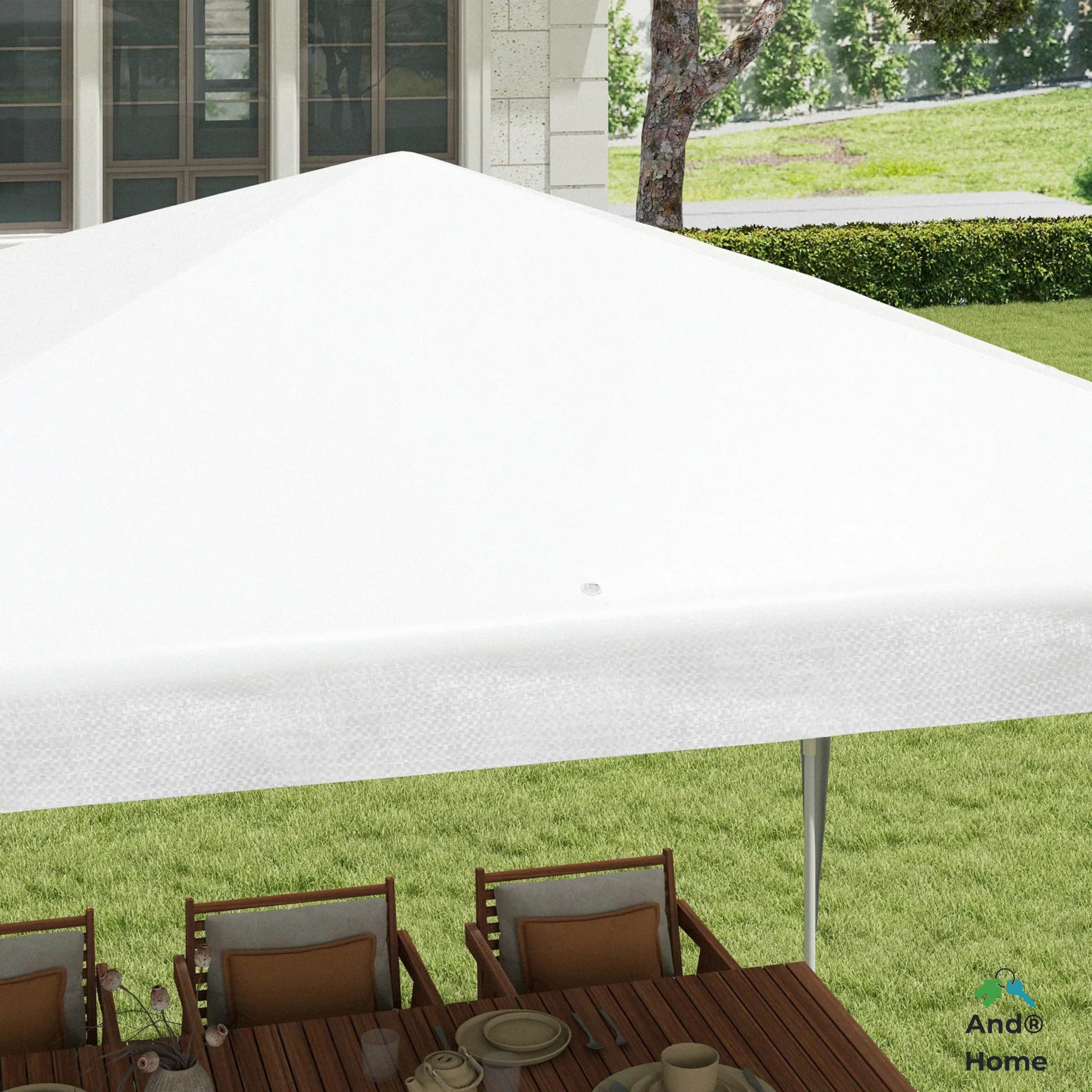 Gazebo 3x3 m BIANCO - MONTAGGIO FACILE - da Giardino con Copertura Anti-UV 100%, Gazebo 3x3 Pieghevole Impermeabile e Portatile, Ideale Per Feste, Barbecue, Mercatini e Eventi