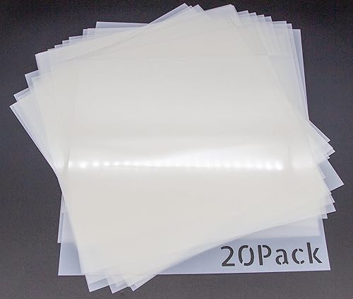 Paquete de 20 hojas de Mylar de 7.5 mil, papel de plantilla de 12 x 12 pulgadas para Cricut, corte láser, plantilla de plástico para acolchar, hojas