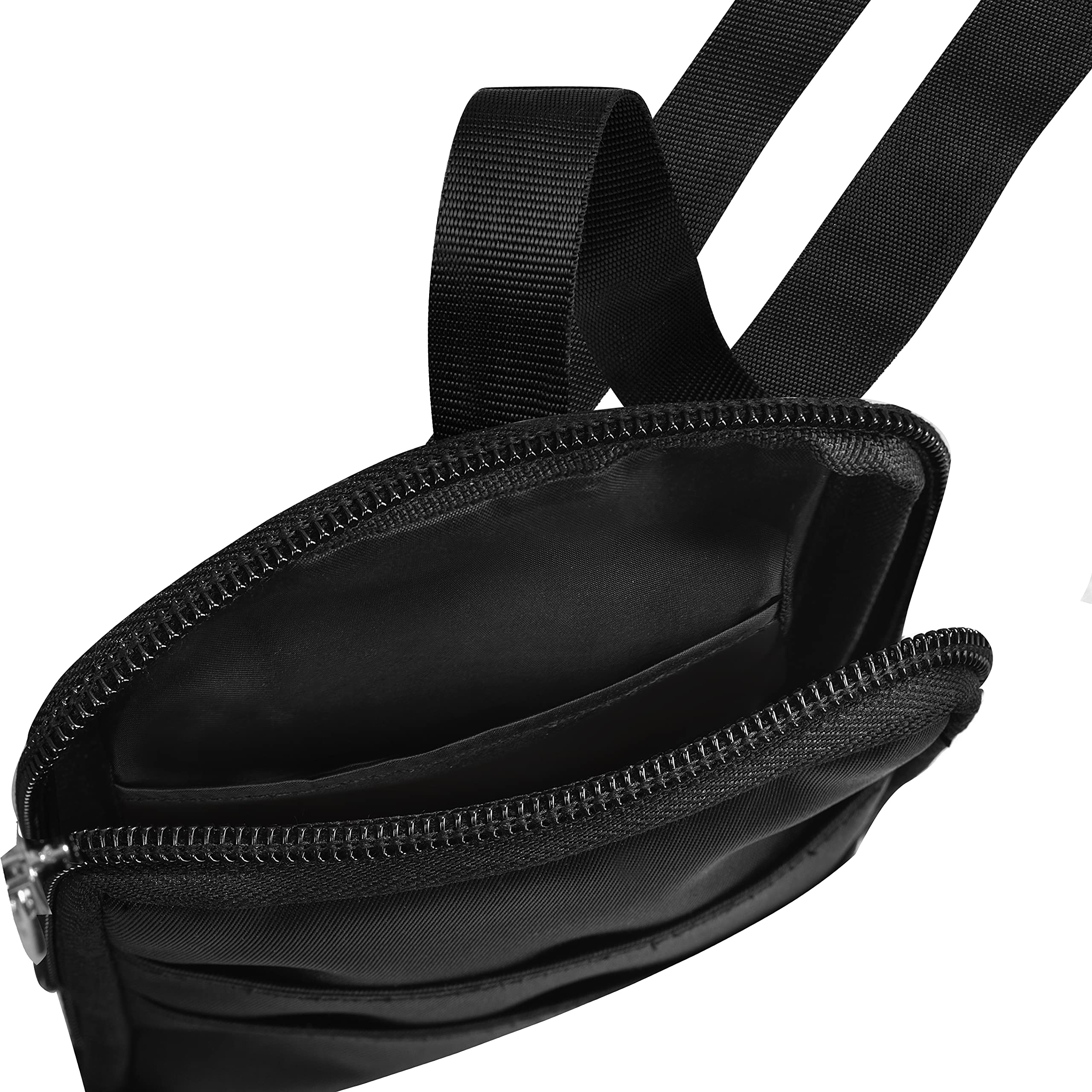 Syutm Men's Multipurpose Black Mobile Pouch with Zip Closure and Compact Phone Case Design for Daily Travel, Office, and Outdoor Use 2
