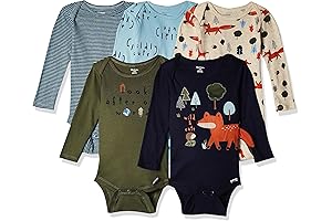 Gerber Baby-Boys 5-Pack Long-Sleeve Onesies Bodysuit in 0-3 Months