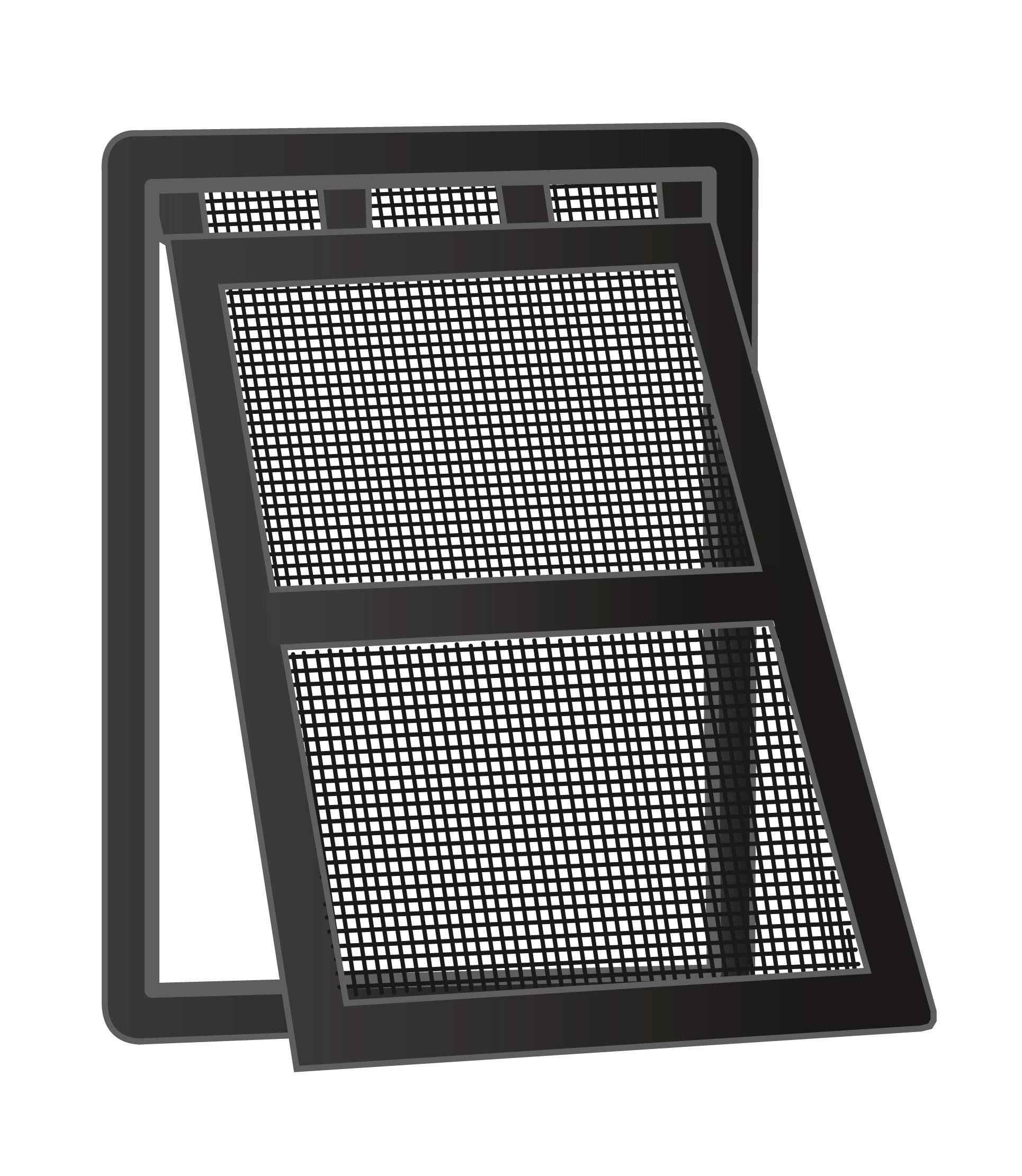 Windhager, 03333 Kotownica z Easyclip montażowy, rama chroniąca przed owadami, czarna, blokada, 20 x 25 cm