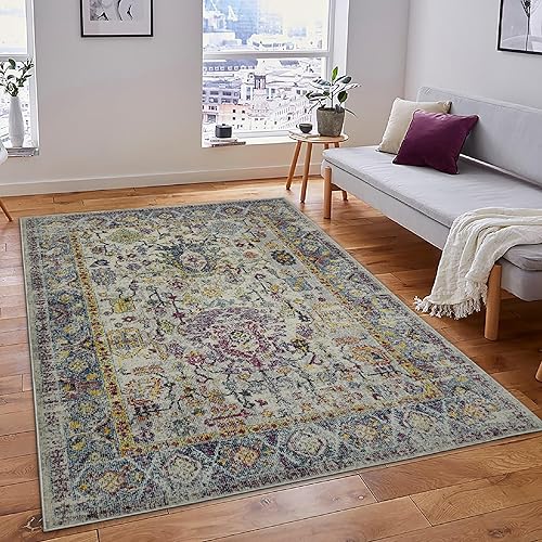 AMER Rugs Montana Collection 8x10 Area Rug, Bordered Rugs for Living Room, Bedro