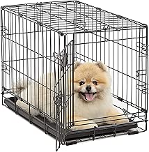 MidWest Homes for Pets Dog Crate | iCrate Single Door & Double Door Folding Metal Dog Crates | Fully Equipped - coolthings.us