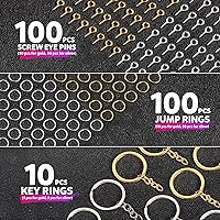 Vista 7 de LEOBRO Hand Drill, 222 PCS Pin Vise Hand Drill with Drill Bits(0.8 mm-3 mm), Needle Nose Pliers, Keychain Making Kit, Jewelry Making Supplies, Hand