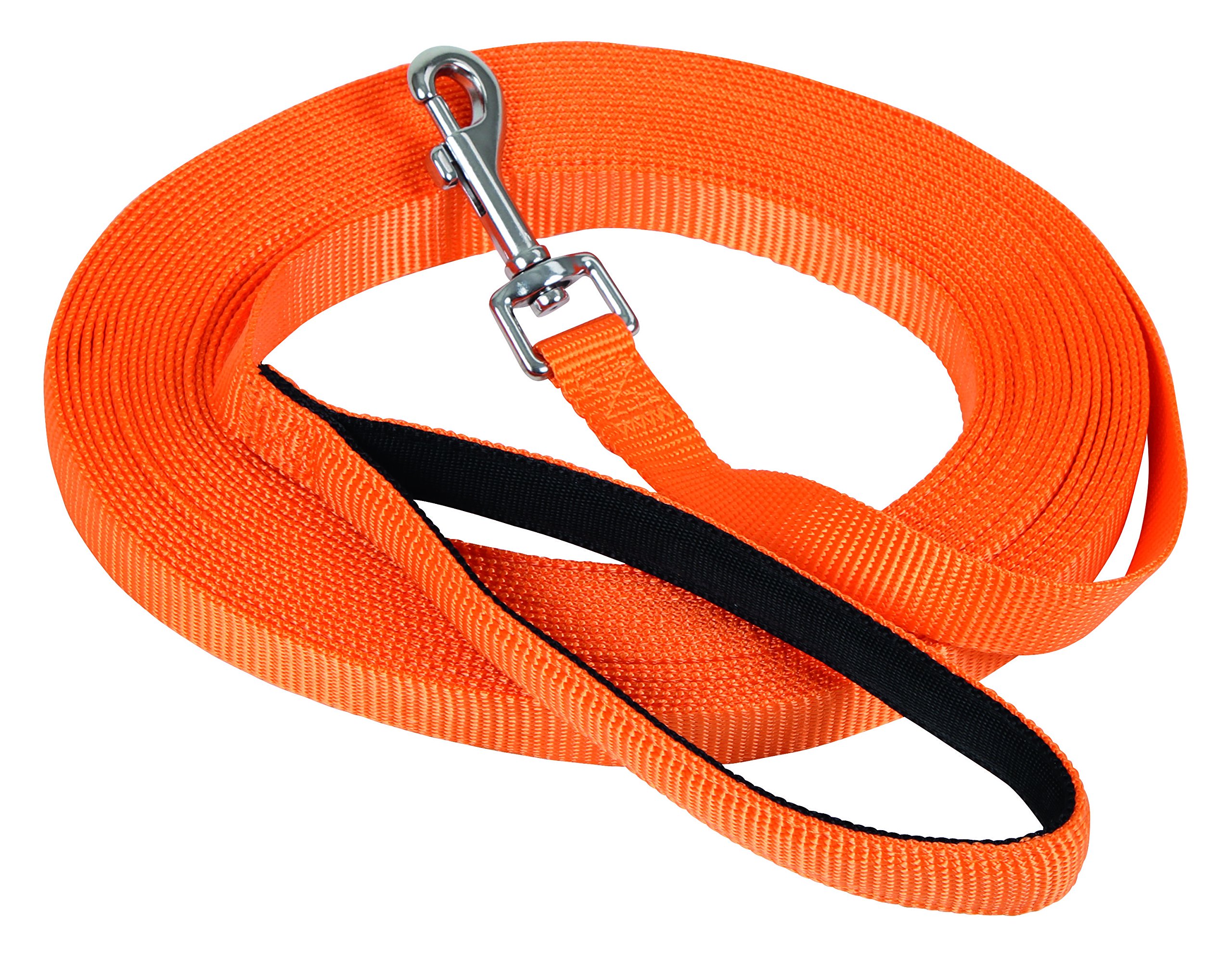 Kerbl Training Leash Towline Miami with Soft Grip, 10 m x 20 mm, Orange