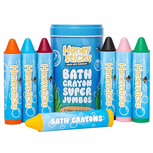 Honeysticks Super Jumbo Bath Crayons Non Toxic (7 Pack) for
