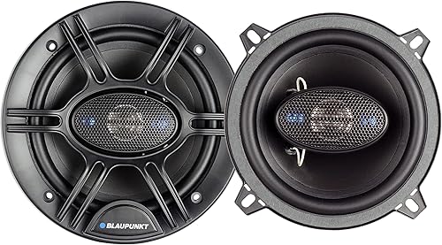 Blaupunkt Altavoz coaxial de audio para automóvil de 5.25 pulgadas, 300 W, 4 vías, juego de 2
