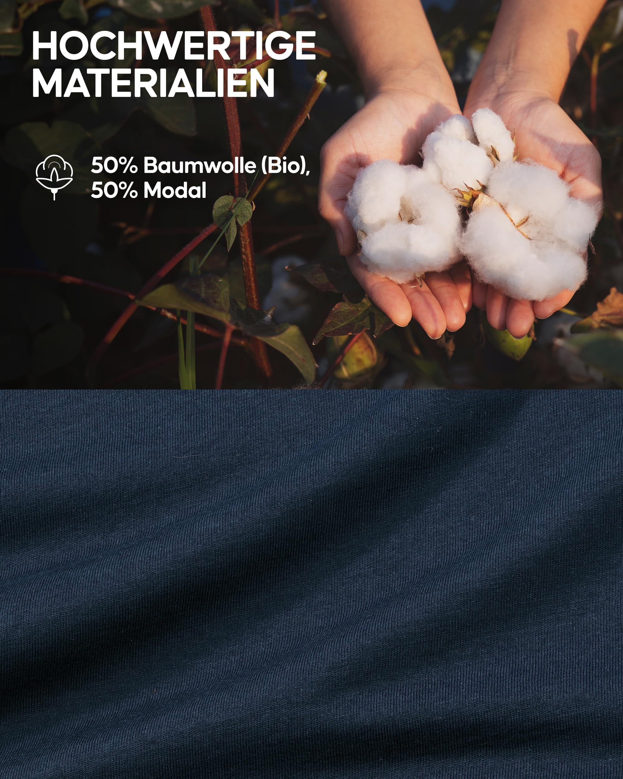 DANISH ENDURANCE Kurzarm Herren T Shirt aus Modal & Bio-Baumwolle, Rundhals-Ausschnitt, Atmungsaktiv & Stretch, 1er, 2er oder 4er Pack